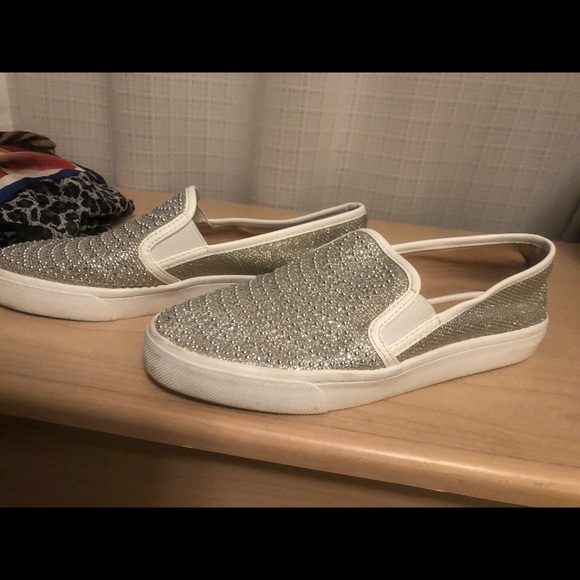 White sparkly slip ons - Picture 3 of 5